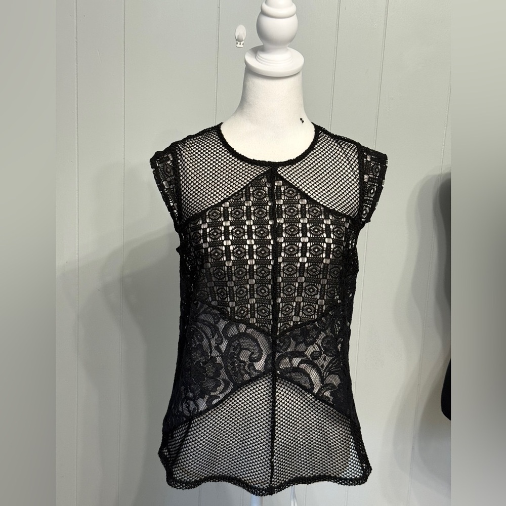Elegant Black Lace Women Top